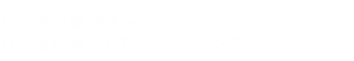 けん玉の専門チームによる、けん玉に特化したキャスティングサービス