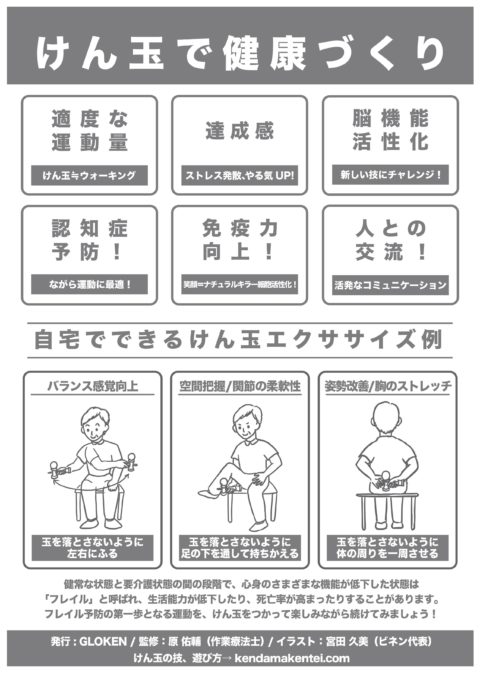 けん玉で、健康づくりとフレイル予防を考える