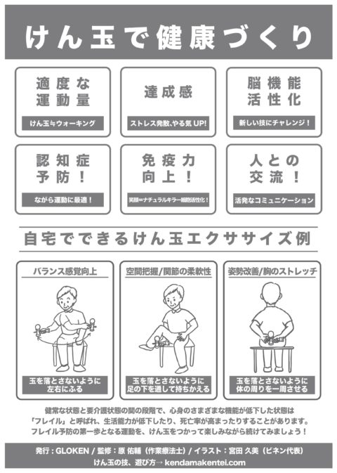 けん玉で、健康づくりとフレイル予防を考える